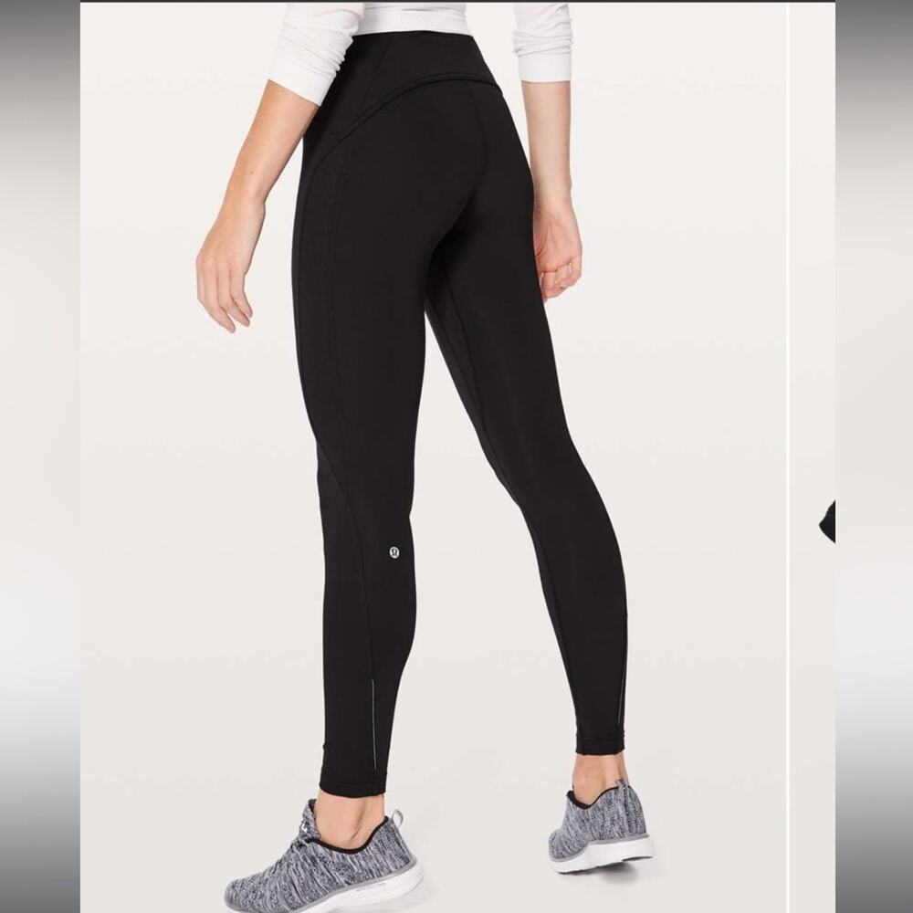 Lululemon Athletica Fast as Fleece Tights Leggings in Black 4
